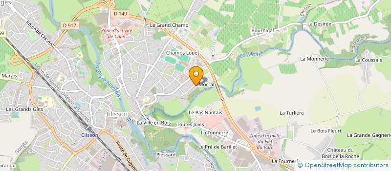 localisation de l'entreprise MONSIEUR TRISTAN BOLZER à CLISSON