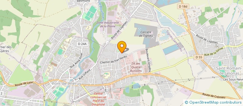 localisation de l'entreprise MONSIEUR TRISTAN CHRETIEN  TIGNIEU-JAMEYZIEU