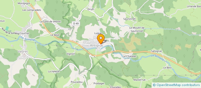 localisation de l'entreprise MONSIEUR TRISTAN COUCHOT à ANTIGNAC