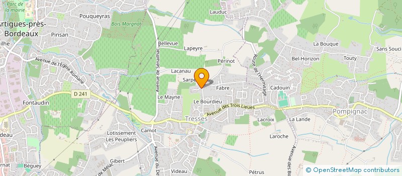 localisation de l'entreprise MONSIEUR TRISTAN DARRE  TRESSES