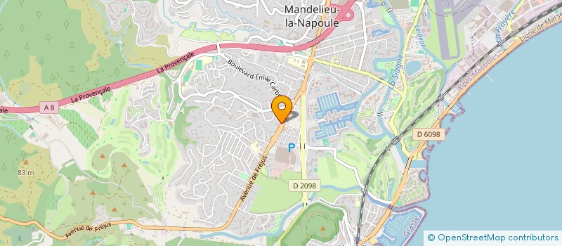 localisation de l'entreprise MONSIEUR TRISTAN DESGRANGES  MANDELIEU-LA-NAPOULE