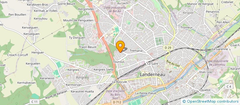 localisation de l'entreprise MONSIEUR TRISTAN GRALL  LANDERNEAU