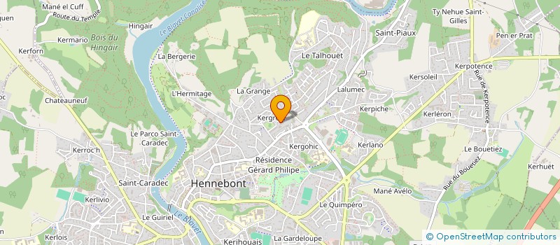 localisation de l'entreprise MONSIEUR TRISTAN METAYER  HENNEBONT