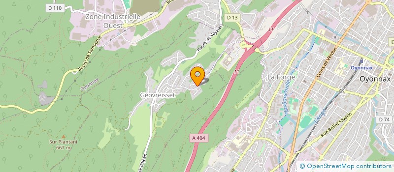 localisation de l'entreprise MONSIEUR TRISTAN MICHAUD  GEOVREISSET