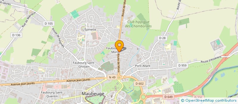 localisation de l'entreprise MONSIEUR TRISTAN MORAND  MAUBEUGE