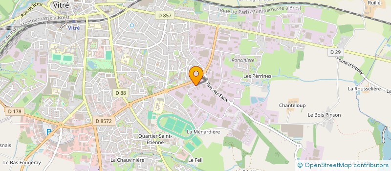 localisation de l'entreprise MONSIEUR TRISTAN MORDELLET  VITRE