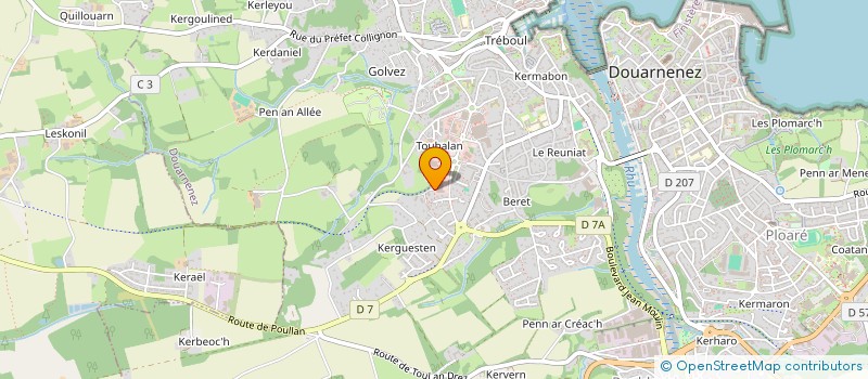 localisation de l'entreprise MONSIEUR TRISTAN MORIZUR  DOUARNENEZ