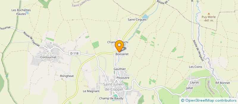 localisation de l'entreprise MONSIEUR TRISTAN PRULHIERE  SAINT-JULIEN-DE-COPPEL