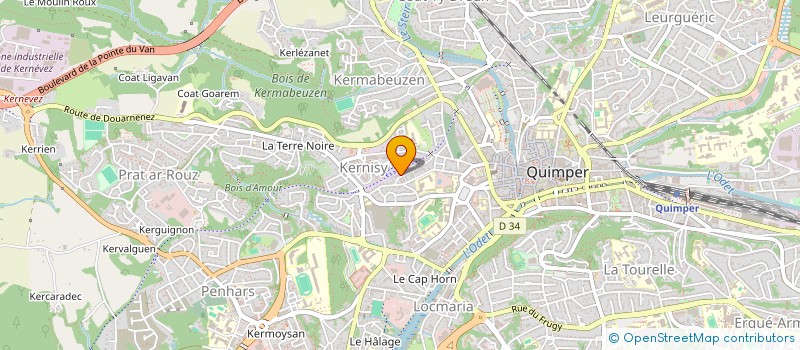 localisation de l'entreprise MONSIEUR TRISTAN ROINEAU  QUIMPER