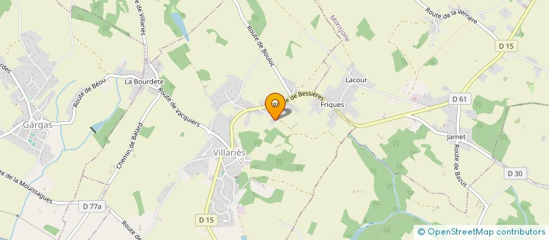 localisation de l'entreprise MONSIEUR TRISTAN ROMANZIN  VILLARIES