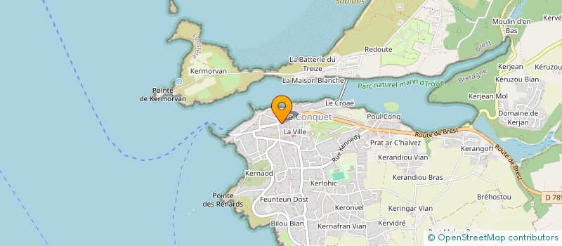 localisation de l'entreprise MONSIEUR TUDY LAZENNEC  LE CONQUET