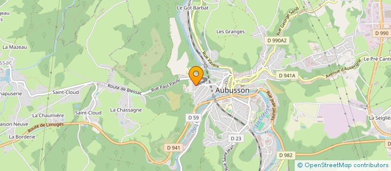 localisation de l'entreprise MONSIEUR TURAN DOLMACI à AUBUSSON
