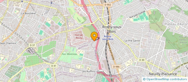 localisation de l'entreprise MONSIEUR UANDERSON DA CUNHA SILVA  ROSNY-SOUS-BOIS