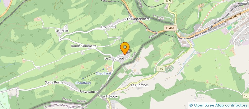 localisation de l'entreprise MONSIEUR UELI STEINER à VILLERS-LE-LAC