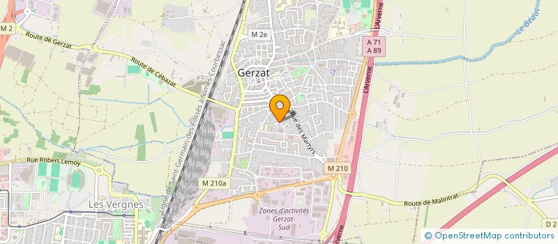 localisation de l'entreprise MONSIEUR UGO BATRET  GERZAT