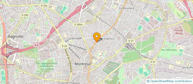 localisation de l'entreprise MONSIEUR UGO BAUDON  MONTREUIL