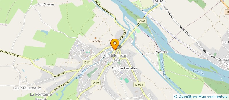 localisation de l'entreprise MONSIEUR UGO BLONDY à CHATILLON-SUR-LOIRE