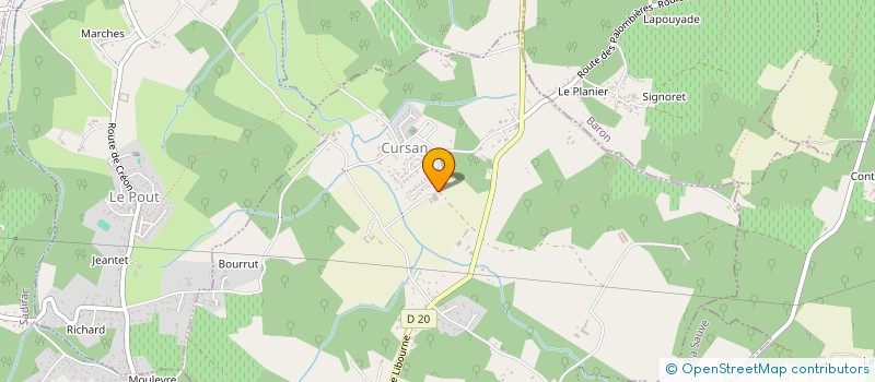 localisation de l'entreprise MONSIEUR UGO BUDIN  CURSAN