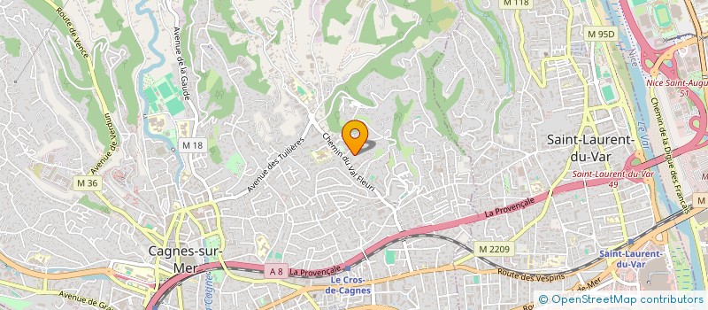 localisation de l'entreprise MONSIEUR UGO CORNILLON à CAGNES-SUR-MER