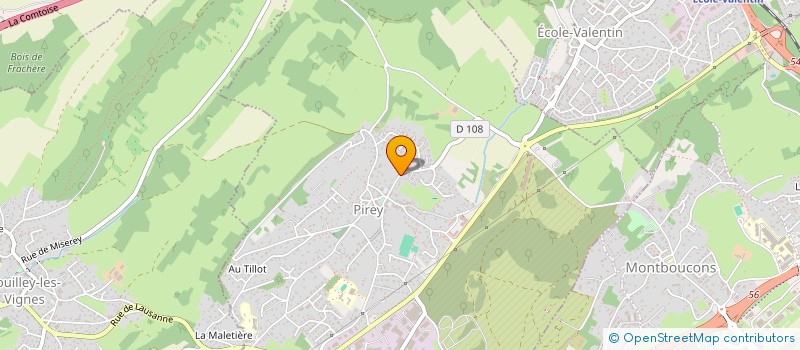 localisation de l'entreprise MONSIEUR UGO MOUGEY  ROCHE-LEZ-BEAUPRE