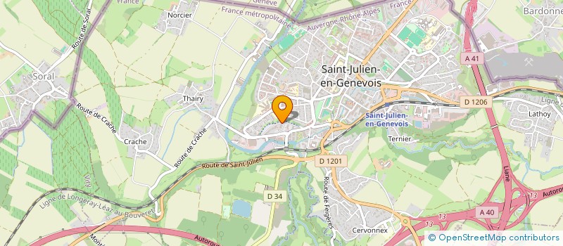 localisation de l'entreprise MONSIEUR UGO ROLLA à SAINT-JULIEN-EN-GENEVOIS