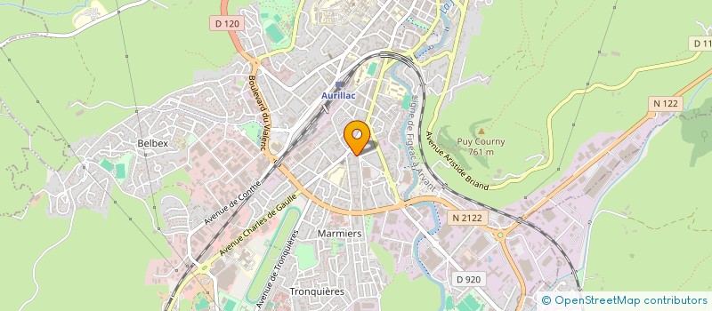 localisation de l'entreprise MONSIEUR UGO TEULIERE à AURILLAC