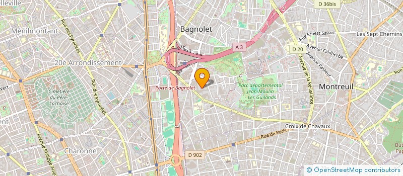 localisation de l'entreprise MONSIEUR ULRICH LATULIPE  BAGNOLET