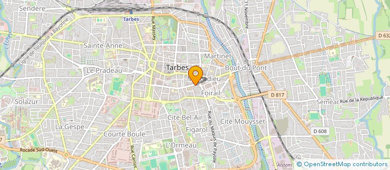 localisation de l'entreprise MONSIEUR ULRICH MEZUI ME NDONG  TARBES