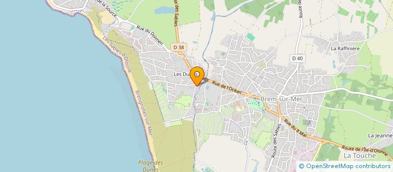 localisation de l'entreprise MONSIEUR ULYSSE BAUDIER à BRETIGNOLLES-SUR-MER