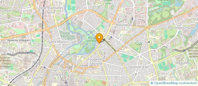 localisation de l'entreprise MONSIEUR ULYSSE DAVID  RENNES