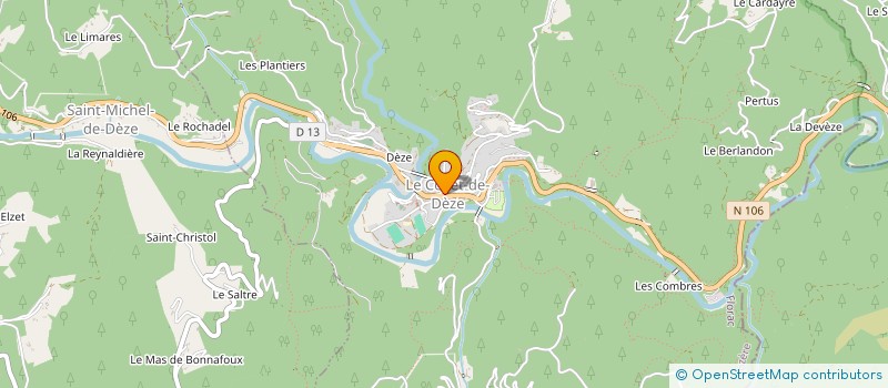 localisation de l'entreprise MONSIEUR URIEL MARCHELIDON  LE COLLET-DE-DEZE