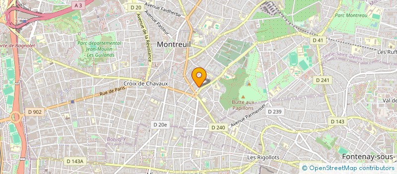 localisation de l'entreprise MONSIEUR URS WERNER  MONTREUIL