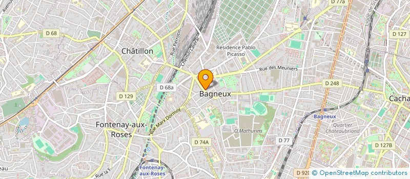 localisation de l'entreprise MONSIEUR VADIM BLISCIAGA à BAGNEUX