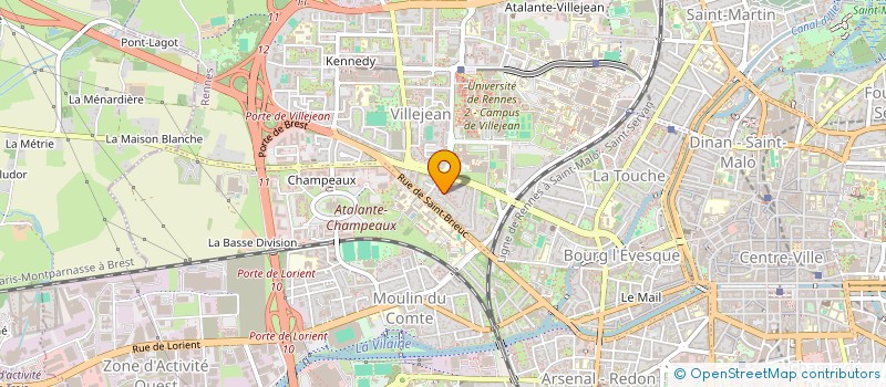 localisation de l'entreprise MONSIEUR VADIM LEFEVRE  RENNES