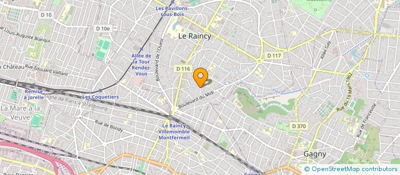 localisation de l'entreprise MONSIEUR VADIM THIREAUT à LE RAINCY