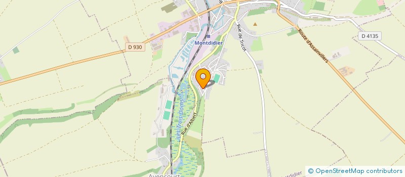 localisation de l'entreprise MONSIEUR VALENTIN ALEXANDRE DURAND  MONTDIDIER