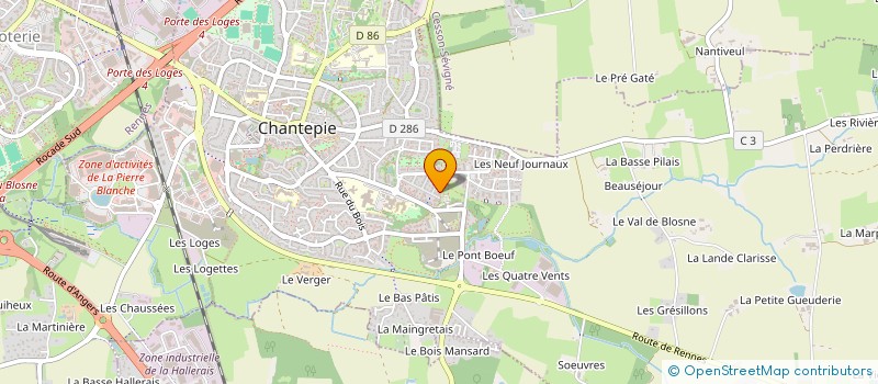 localisation de l'entreprise MONSIEUR VALENTIN AVENEL  CHANTEPIE