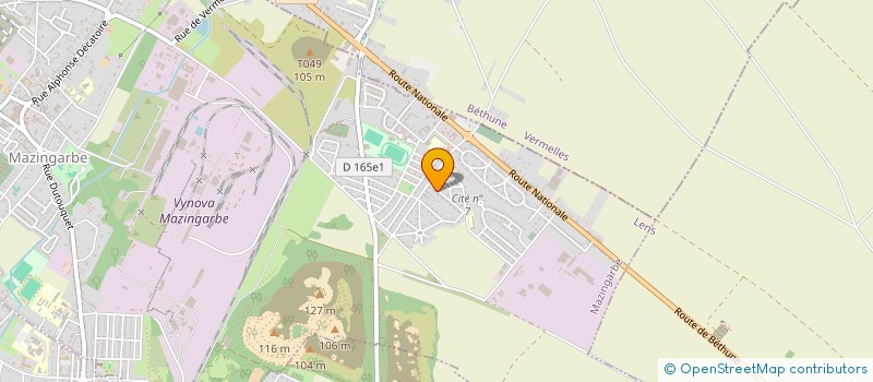 localisation de l'entreprise MONSIEUR VALENTIN BERTOUX  MAZINGARBE