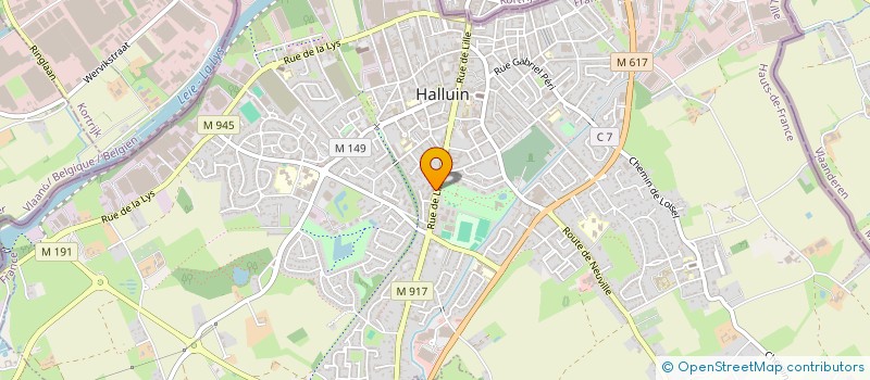 localisation de l'entreprise MONSIEUR VALENTIN BONNET  HALLUIN