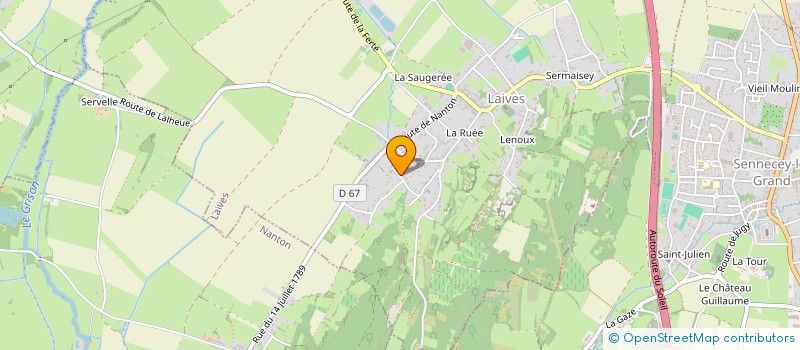 localisation de l'entreprise MONSIEUR VALENTIN BULFET  LAIVES