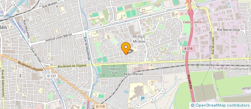 localisation de l'entreprise MONSIEUR VALENTIN CADET  CALAIS