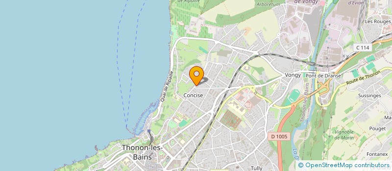 localisation de l'entreprise MONSIEUR VALENTIN CENIER  THONON-LES-BAINS