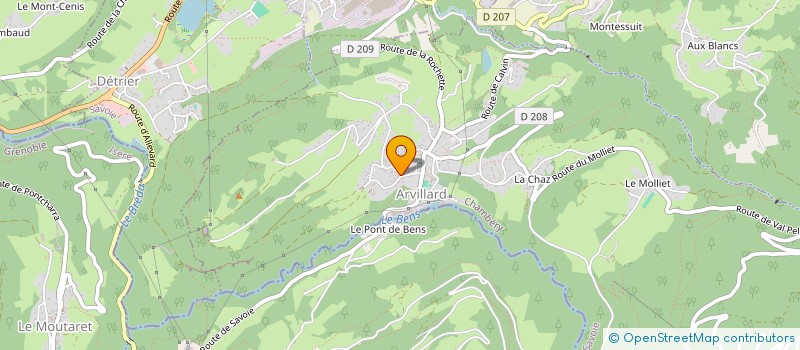 localisation de l'entreprise MONSIEUR VALENTIN COLLINI  ARVILLARD