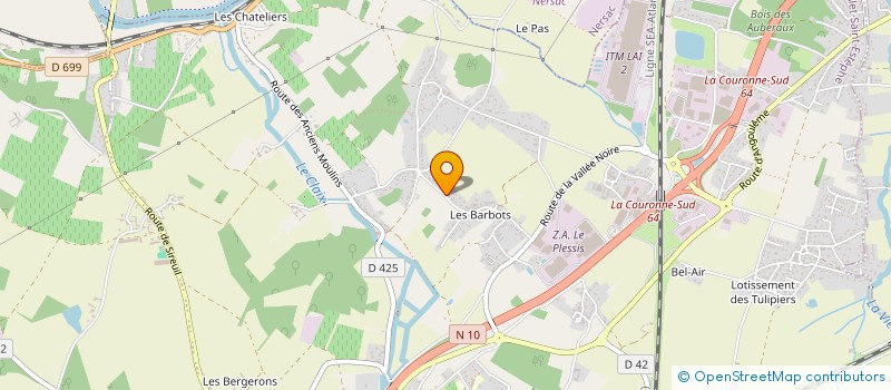 localisation de l'entreprise MONSIEUR VALENTIN COURGEY  ROULLET-SAINT-ESTEPHE