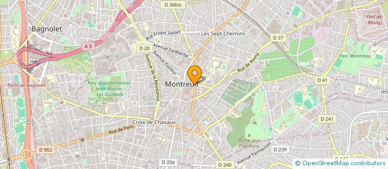 localisation de l'entreprise MONSIEUR VALENTIN D'AUBUISSON  MONTREUIL