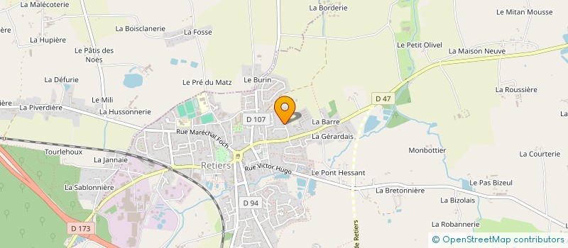 localisation de l'entreprise MONSIEUR VALENTIN DAUVIER  RETIERS