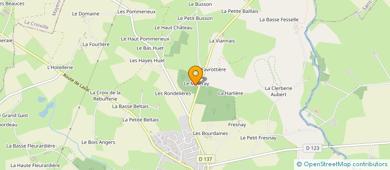 localisation de l'entreprise MONSIEUR VALENTIN DELAROUX  LE BOURGNEUF-LA-FORET