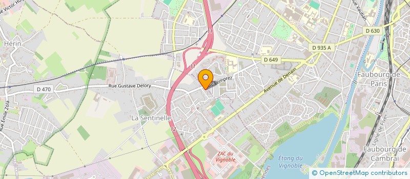 localisation de l'entreprise MONSIEUR VALENTIN DELHAYE  LA SENTINELLE