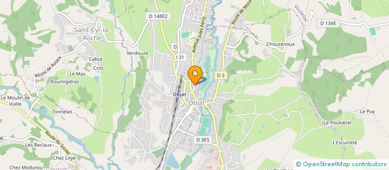 localisation de l'entreprise MONSIEUR VALENTIN DESNOYER  OBJAT