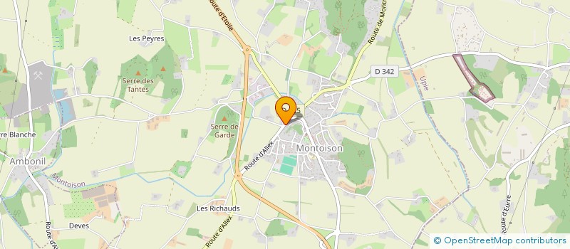 localisation de l'entreprise MONSIEUR VALENTIN DUPRAT  MONTOISON